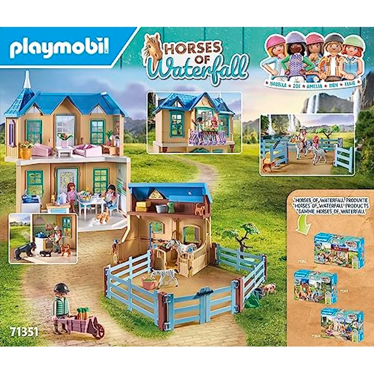 Playmobil® Waterfall Ranch (71351), Horses of Waterfall Konstruktions-Spielset, (263 St) – Bild 3