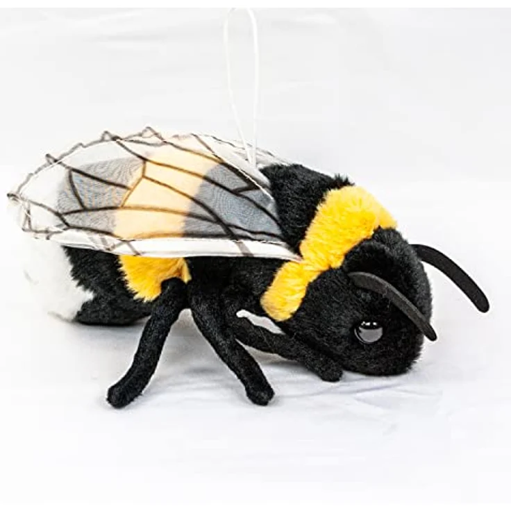 Teddys Rothenburg Hummel 17 cm Kuscheltier Insekt Uni-Toys Plüschtier Biene Wespe, Schwarz/gelb, Kuschelweicher Plüsch – Bild 2