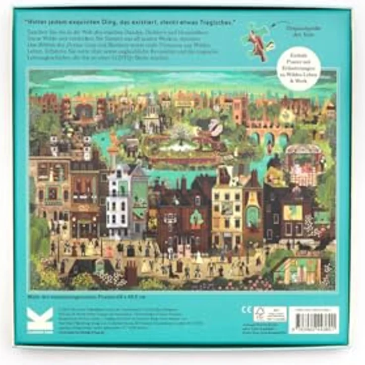 Laurence King Die Welt von Oscar Wilde, 1000-Teile-Puzzle mit A2-Poster und Illustrationen von Adam Simpson – Bild 4
