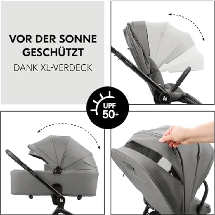 Hauck Kombi-Kinderwagen Move N Care Set - Dark Grey inkl. Gratis Mobilitätsgarantie – Bild 6