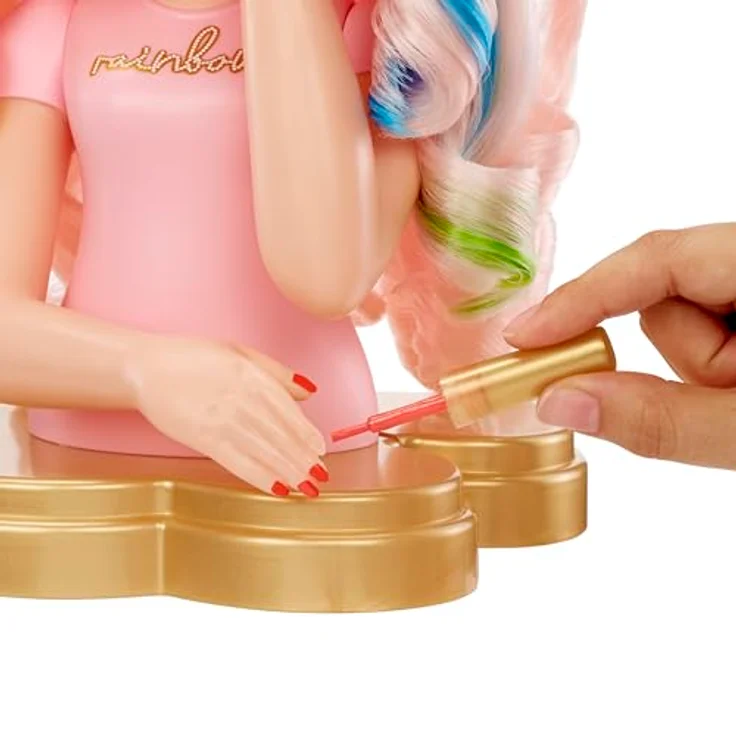 Rainbow High Bella Styling Head Playset, Frisier- & Schminkkopf mit 4-in-1 Spielmöglichkeit, geeignet für Haarstyling und Nail Art - Preisvergleich – Bild 3