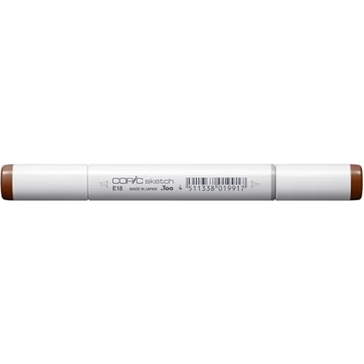 Copic COPIC Sketch Marker Typ E - 18, Copper, professioneller Pinselmarker mit Super-Brush-Spitze und Medium-Broad-Spitze – Bild 4