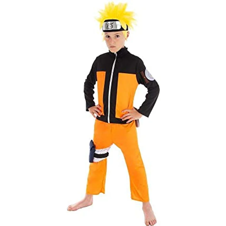 CHAKS Naruto-Kostüm für Kinder, Orange, 9 bis 10 Jahre (140 cm) – Bild 1