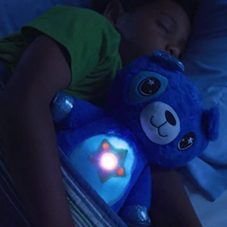 Mediashop StarBelly DreamLites Verträumter Dino 2022 – Kuscheltier für magische Lichterstimmung in Regenbogenfarben – Stofftier mit praktischem 20 Minuten Sleep Timer – Bild 4