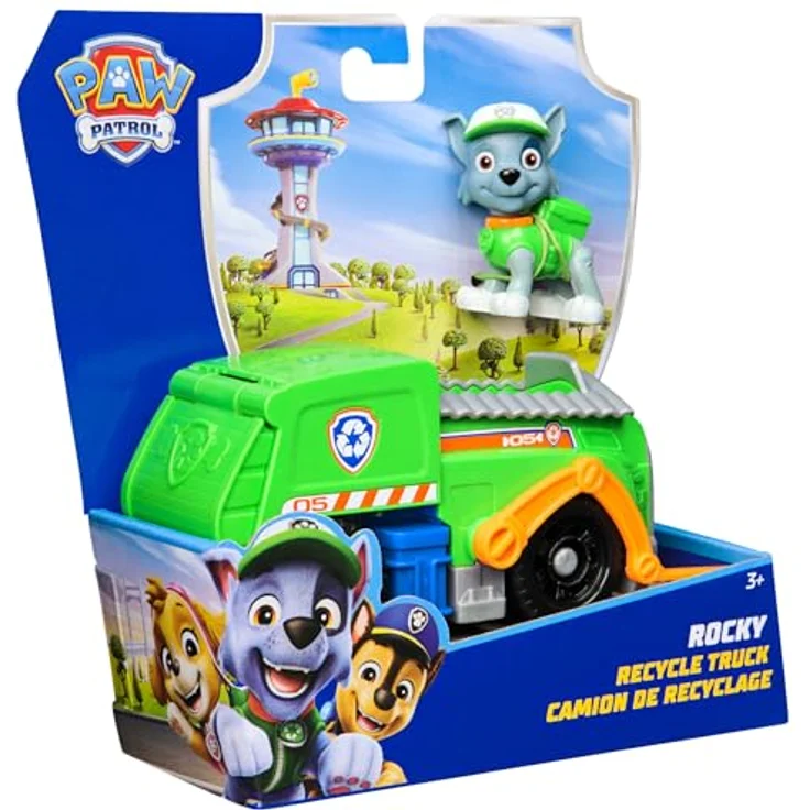 Spin Master PAW Patrol Spielzeug-Auto Rocky, Recycling-Truck mit enthaltenem Rocky-Figur, aus recyceltem Kunststoff – Bild 7
