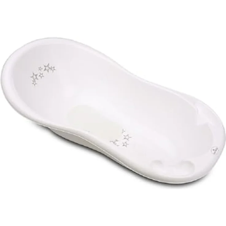 Lorelli Baby Badewanne 100 cm mit Anti-Rutsch-Matte, Wasserablauf, Ablagefächer – Bild 2