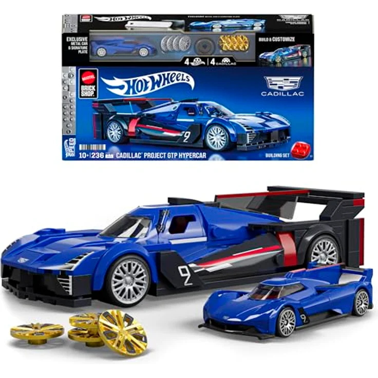 Mattel® Modellbausatz Hot Wheels Cadillac Project GTP, Maßstab 1:32, 236 Teile, inklusive Die-Cast-Auto und Aufklebern – Bild 1