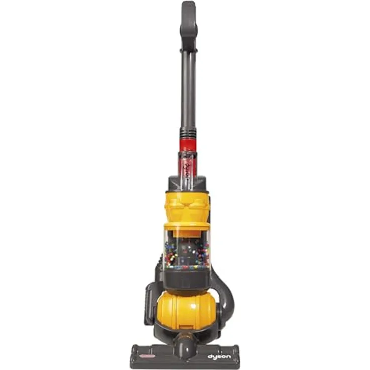 Casdon 641 Dyson Spielzeug, hochqualitatives Kinderhaushaltsgerät in Gelb mit langlebigem Design und flexiblem Zubehör