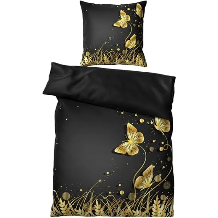 Sanilo® Bettwäsche 135x200 cm, 100% feinste Baumwolle, Oeko-TEX Zertifiziert, Silhouette (2-teilig 135x200 cm) – Bild 3