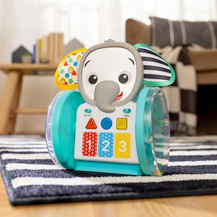 Baby Einstein Chase & Tap Earl, interaktives Krabbelspielzeug mit 2 Positionen, mehr als 50 Phrasen in 4 Sprachen, abwischbar, ab 6 Monaten – Bild 19