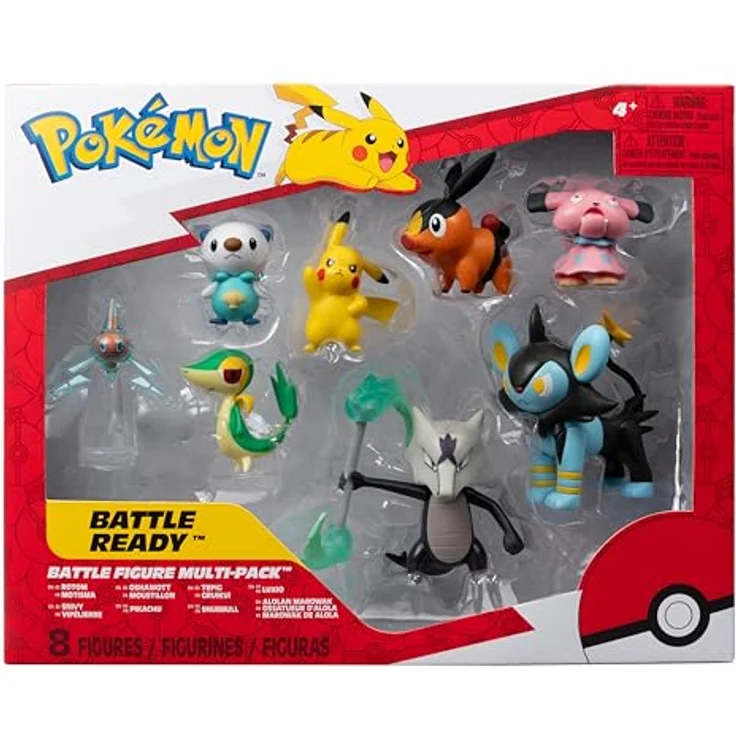 Jazwares Pokémon Battle Figure Set, 8er-Pack mit 5cm und 7,5cm großen Sammelfiguren, lizenziert, ab 4 Jahren – Bild 2