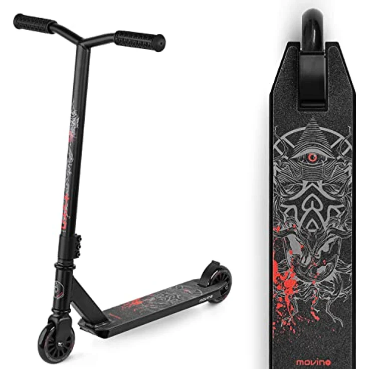 Movino Tyro Stuntscooter, Kinder Freestyle Scooter mit ABEC 9 Lagern, Aluminiumdeck und 100-mm-Rädern, max. Tragkraft 50 kg, ideal für 5- bis 9-Jährige – Bild 1