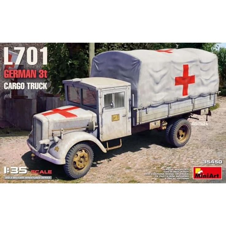 Mini art 1:35 L701 Dt. 3t Cargo Truck, Modellfahrzeug mit realistischen Details und variablen Ladeabdeckungen, fünf Varianten möglich – Bild 7