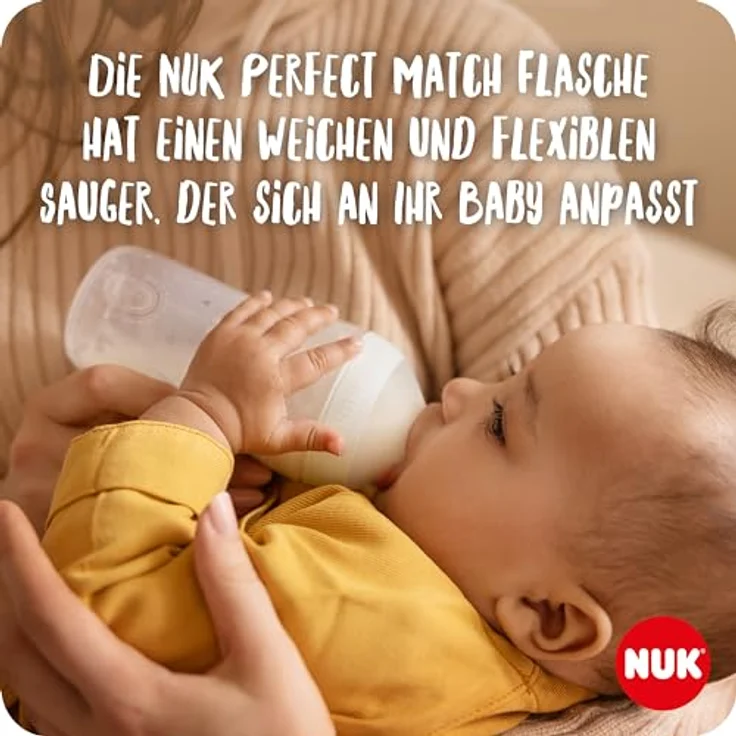 NUK Soft & Easy Erweiterungsset elektrische Milchpumpe, 100% Silikon Brustaufsätze 24 mm & 27 mm, inkl. Perfect Match Babyflasche, individuell einsetzbar als Einzel- oder Doppel-Milchpumpe – Bild 5