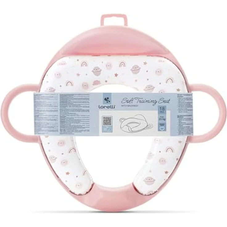 Lorelli Baby-Toilettensitz mit Rückenlehne, 11 cm, gepolstert, Handgriff, Spritzschutz, Kunststoff – Bild 4