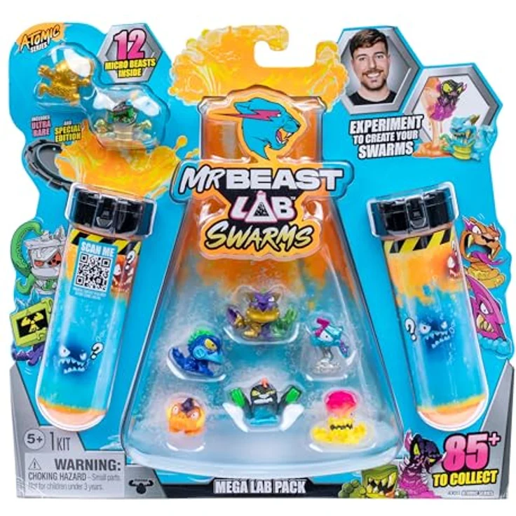 MRBEAST LAB MrBeast Lab Swarms, Atomic-Serie, Mega-Labor-Packung, 2/12 Mini-Monster-Sammelfiguren, 2,5 cm - NEU! – Bild 1