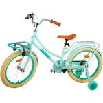 Volare Kinderfahrrad Excellent 18 Zoll für Mädchen in Grün, mit Handbremse, Rücktrittbremse und abnehmbaren Seitenrädern