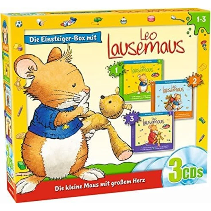 Kiddinx Hörspiel-CD Leo Lausemaus - 1. Box (F.1-3) Hörspiel-Tonies, mit 12 unterhaltsamen Geschichten – Bild 5
