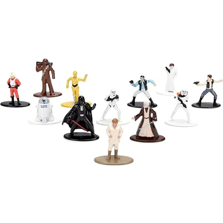 Jada Star Wars Nanofiguren Wave 1, 12-teiliges Druckguss-Multipack mit authentischen MetalFigs, ca. 4,2 cm, detailreiche Skulpturen und hochwertige Lackierung – Bild 2