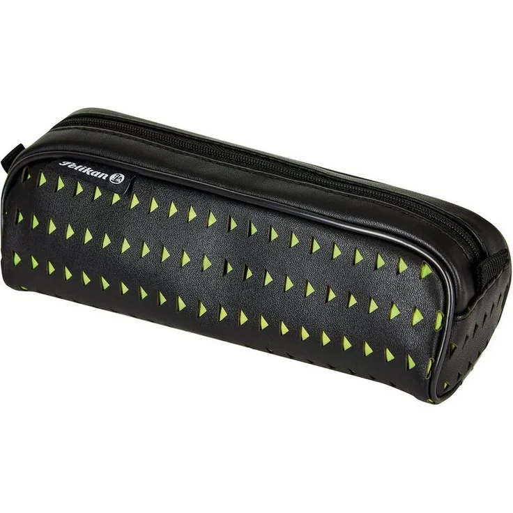 Pelikan Faulenzer quattro Lasercut Federmäppchen, geräumig mit Reißverschluss, Black/Yellow, 21,5 x 8 x 7 cm