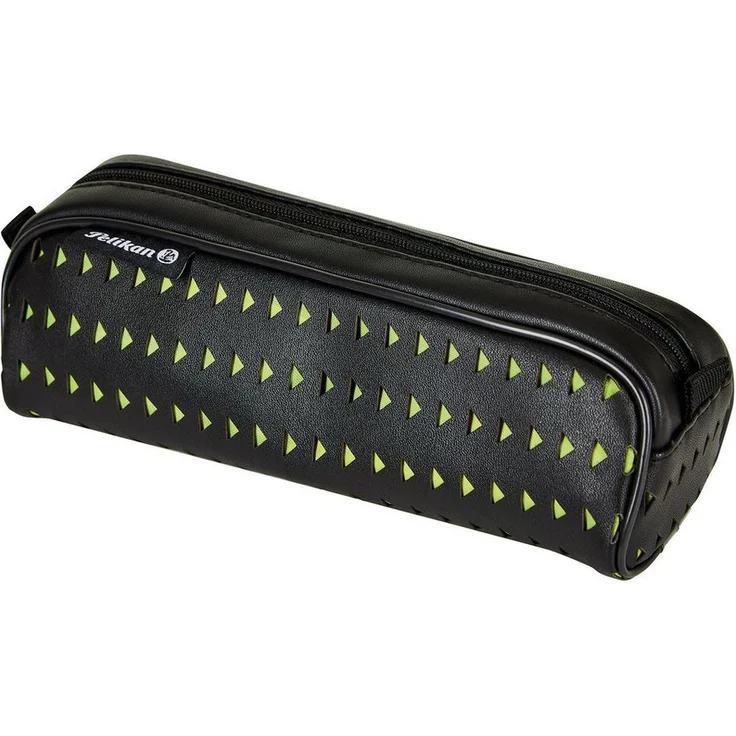 Pelikan Faulenzer quattro Lasercut Federmäppchen, geräumig mit Reißverschluss, Black/Yellow, 21,5 x 8 x 7 cm