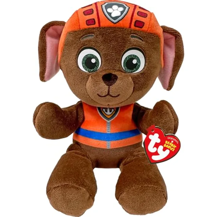 TY Zuma Paw Patrol Weiches Plüschtier für Kinder, Kuschelteddy, Sammlerstück Stofftier, Regular, Beanie Babies Serie, 18 cm, extra weicher Stoff