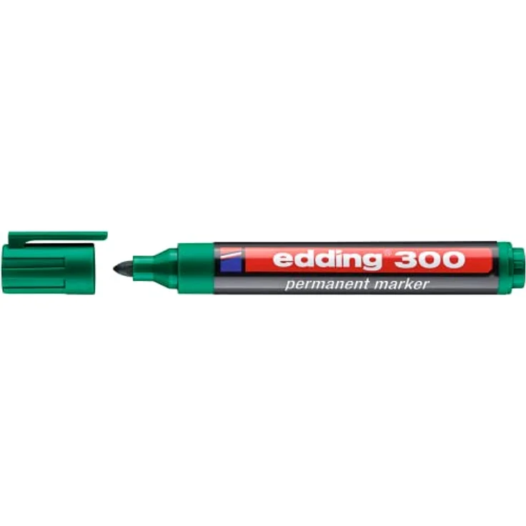 edding 300 Permanentmarker -10 Farben - 10 Stifte - Rundspitze 1,5-3 mm - wasserfest, schnell-trocknend - wischfest - für Karton, Kunststoff, Glas, Holz, Metall, Glas – Bild 5