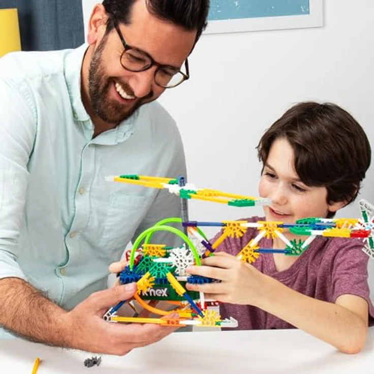 K'Nex Imagine Power and Play Motorisiertes Bauset, 529-teiliges STEM-Lernset für Kinder, mit beweglichen Modellen und Motor, Bauanleitungen für 50 Modelle – Bild 5