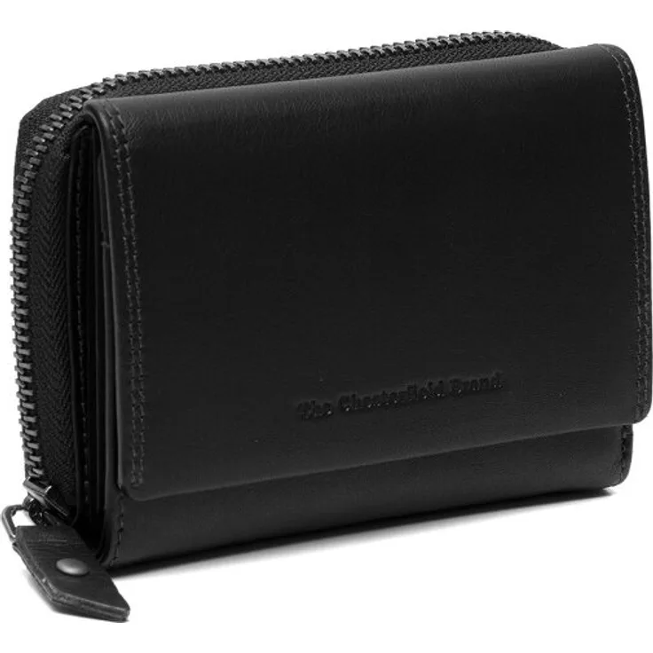 The Chesterfield Brand Doniva Geldbörse, RFID Schutz, 100% Leder, 13 cm, schwarz