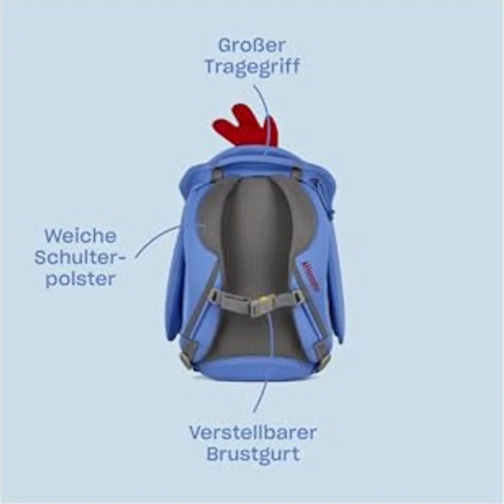 Affenzahn Kleiner Freund Kindergartenrucksack, 26 cm, Mehrfarbig mit Brustgurt und praktischem Reißverschluss – Bild 3