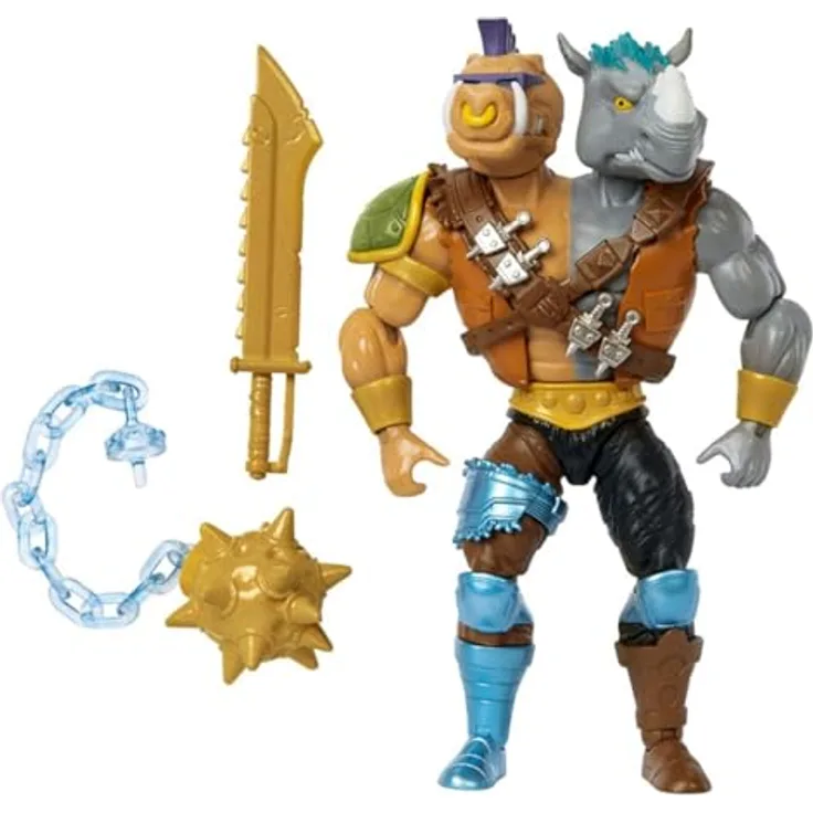 Masters of the Universe Mattel x Turtles of Grayskull 2-Bopsteady Action Figure, 18 cm, mit 30 Artikulationspunkten und originalgetreuem Zubehör, HVJ66