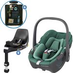 Maxi-Cosi Babyschale Pebble 360 i-Size drehbar ab Geburt - 15 Monate inkl. Isofix-Basis FamilyFix 360 & Rückenlehnenschutz - Essential Green, Maximale Sicherheit & Komfort