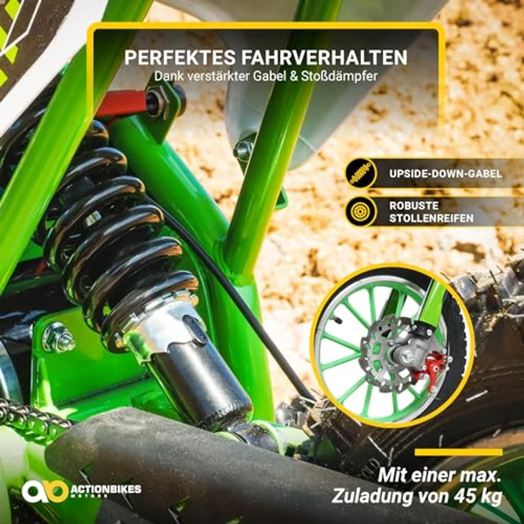 Kinder Mini Enduro Crossbike Viper Elektro 1000 Watt Motorcrossbike Pocketbike (Schwarz) – Bild 5