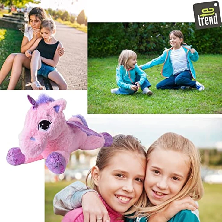 TE-Trend Einhorn Plüschtier 60cm Rosa, Kuscheliges Stofftier für Kinder mit magischem Design – Bild 5