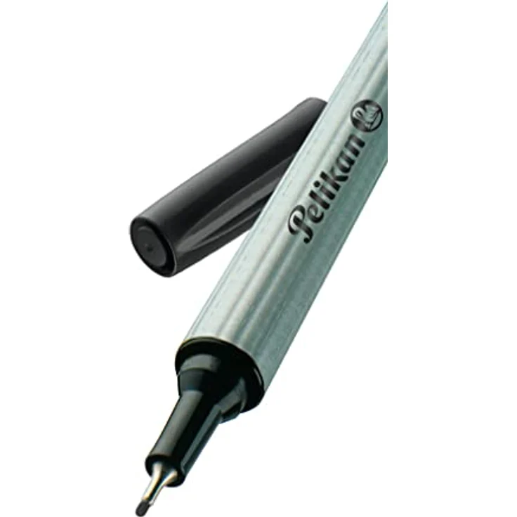 Pelikan 96 Fineliner schwarz, 0,4 mm, 3er Pack, wasserfest, permanent, wischfest, dokumentenecht – Bild 2
