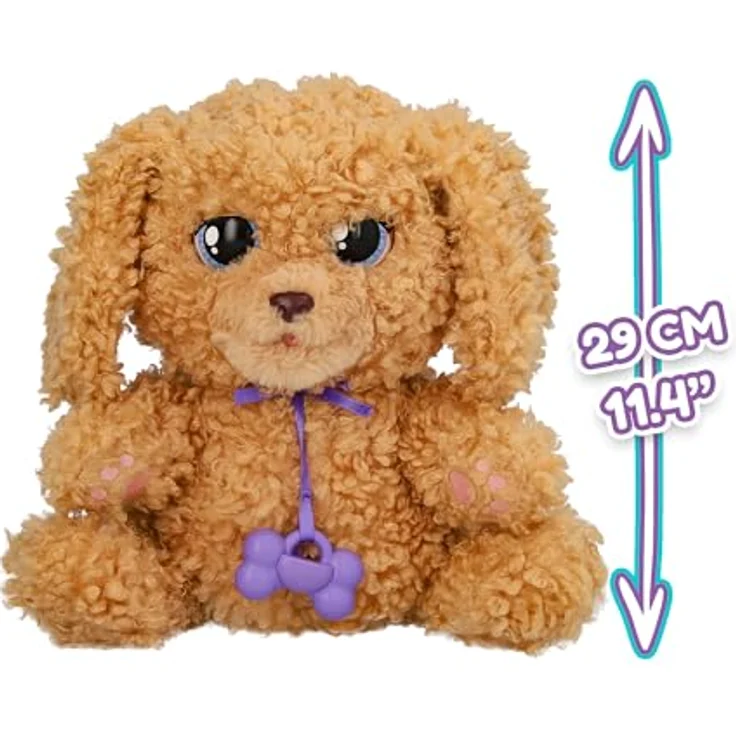 IMC TOYS Baby Paws Interaktiver Labradoodle, Kuscheltier mit flauschigem Lockenfell, inkl. Schnuller, Fläschchen und Tragebeutel, ab 18 Monaten geeignet – Bild 7