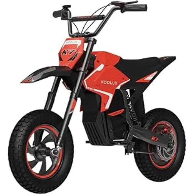 GigaBlue K7 JuniorCross – Elektro-Kindermotorrad 400W Motor, 12 Zoll, 3 Fahrstufen, Reichweite bis 20 km, rot, blau oder gelb – Bild 1