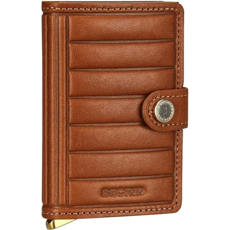 Secrid Geldbörse Premium Miniwallet Emboss Lines Cognac One Size