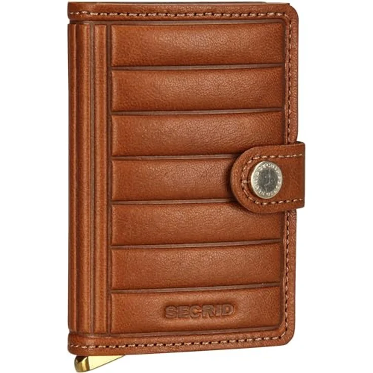 Secrid Geldbörse Premium Miniwallet Emboss Lines Cognac One Size – Bild 1