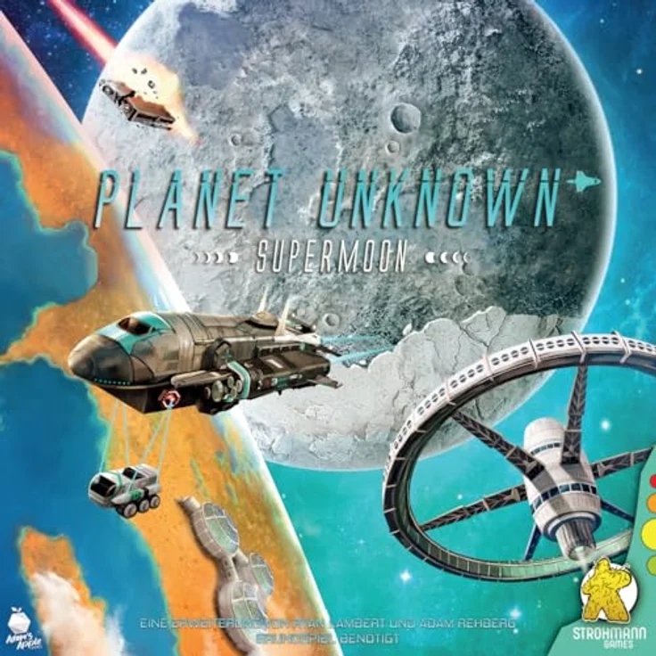 Strohmann Games STR24004 Planet Unknown – Supermoon [ Erweiterung], Brettspiel mit familiären und kennergerechten Features – Bild 2