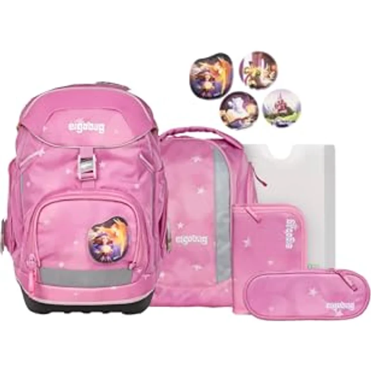 ergobag pack Set, ergonomischer Schulrucksack 6-teilig, flexible Trennung, wasserdicht, für 1. Klasse Grundschule, blau – Bild 1