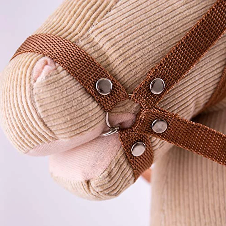 Bigjigs Toys Kordelpferd auf einem Stock, klassisches Spielzeug in Braun für fantasievolles Rollenspiel, geeignet für Kinder ab 6 Jahren – Bild 4