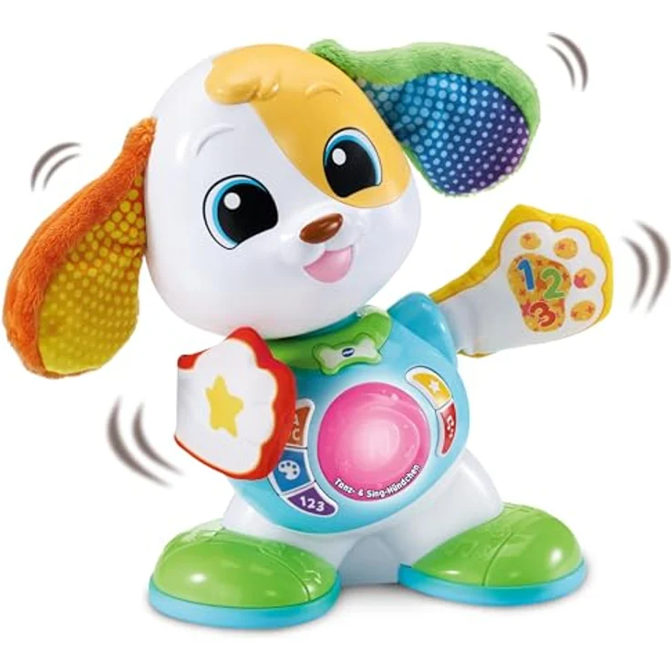 VTech Baby Tanz- & Sing-Hündchen, motorisierter Musikspielzeughund mit 5 interaktiven Tasten, mehrfarbige Lichteffekte und Bewegungsanimation – Bild 2