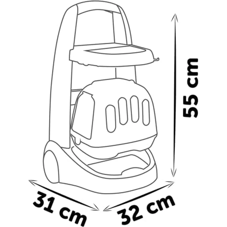 Smoby Tierarzt-Trolley mit Plüsch-Panda, 2-in-1 Transportbox und abnehmbarem Doktorkoffer, inkl. Zubehör, 31 x 32,1 x 55,2 cm, ab 3 Jahren – Bild 4
