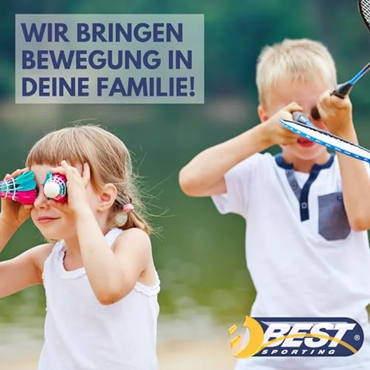 Best Sporting Volleyballnetz Outdoor 4 in 1 I Badmintonnetz 310cm breit I Badminton Netz Garten höhenverstellbar – Bild 7