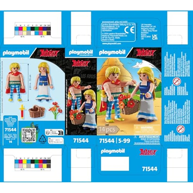 Playmobil® Konstruktions-Spielset Tragicomix und Falbala (71544), Asterix, (14 St), Made in Europe – Bild 7