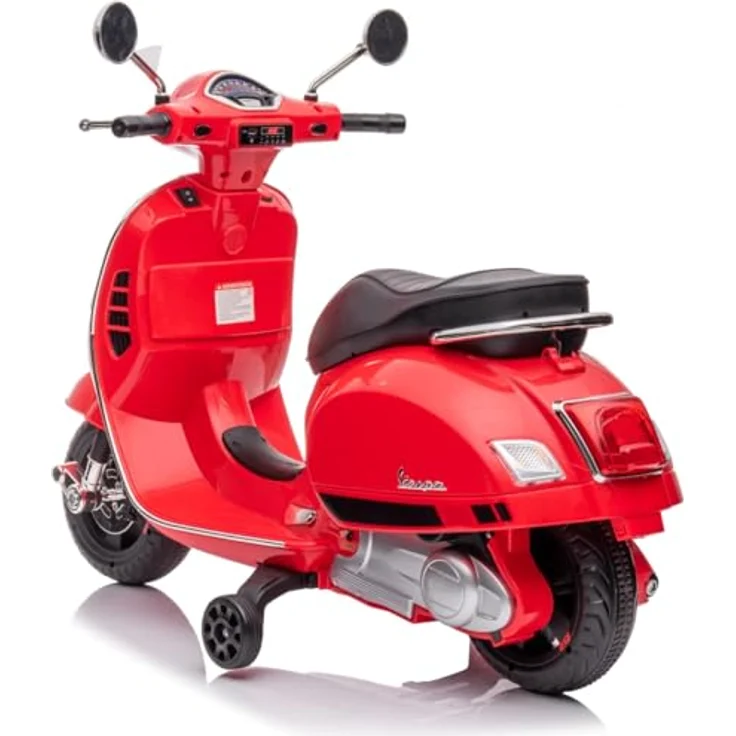 Sun Baby Elektrischer Kinderroller Vespa MAXI, 12V Akku, MP3-Player, rot, für Kinder 3–6 Jahre – Bild 4