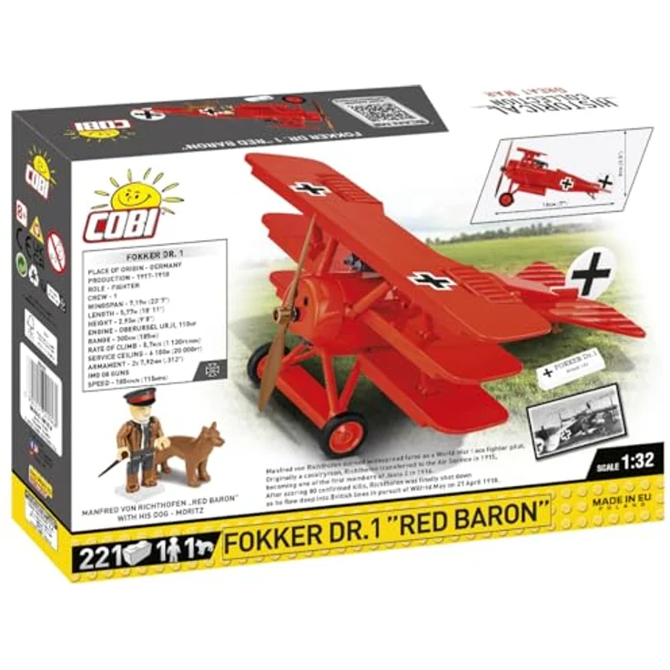 COBI Fokker DR. I RED Baron, Klemmbausteine made in EU – Bild 5