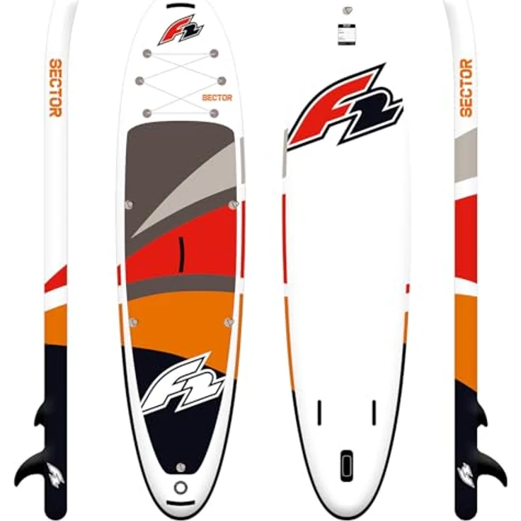 F2 SUP Stand Up Paddle Board Sector Limited Edition, 11'5'', robustes 6'' Highend Dropstitch-Material, rot, Komplettset mit Tasche, Pumpe und Kayak-Paddel, 2024 – Bild 2