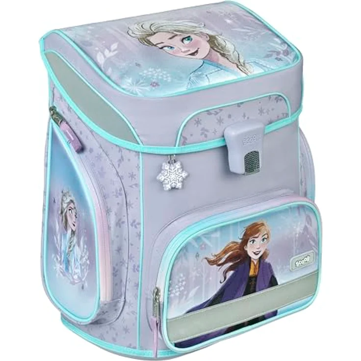 Scooli Frozen/Eiskönigin Schulranzenset (5-Teilig) - Schulranzen-Set mit Schultasche, Federmäppchen, Turnbeutel, Schlamperetui, Schlüsselanhänger – Bild 2